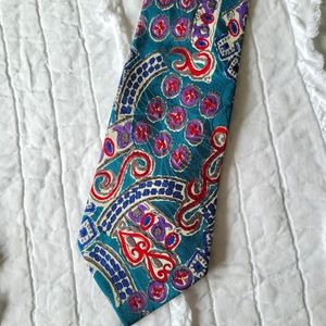 VINTAGE Oleg Cassini Handmade Silk Tie Mint Condition Gorgeous